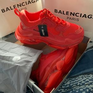 red Balenciaga Triple S